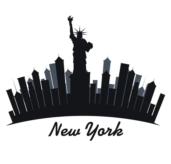 Paisaje urbano de Nueva York — Vector de stock