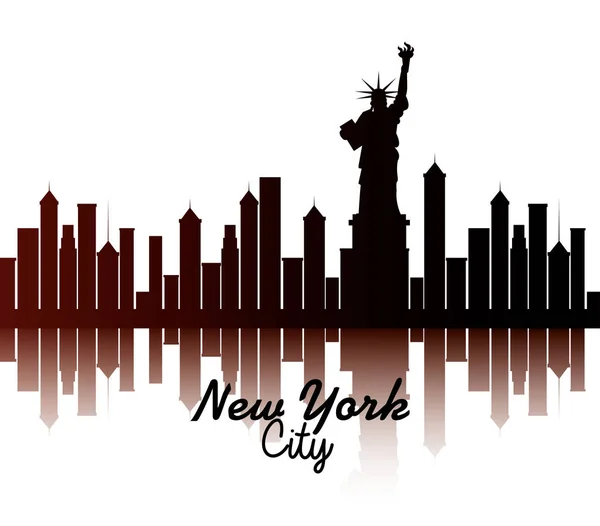 Paysage urbain de New York — Image vectorielle
