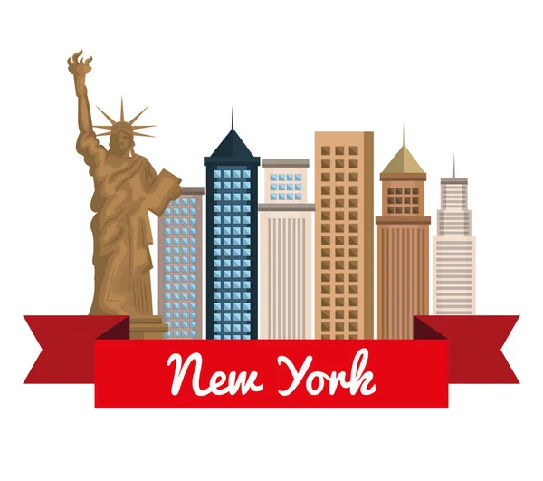 New York City cityscape — Stockvector