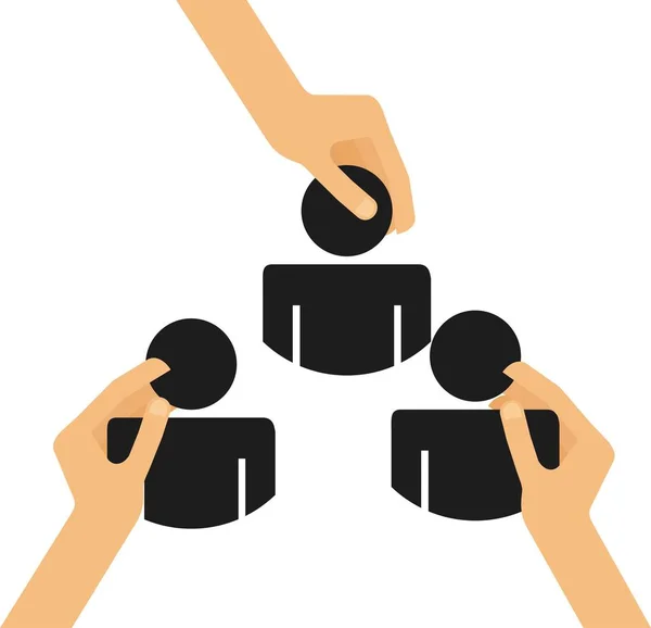 Collaborative teamwork design — Stock Vector