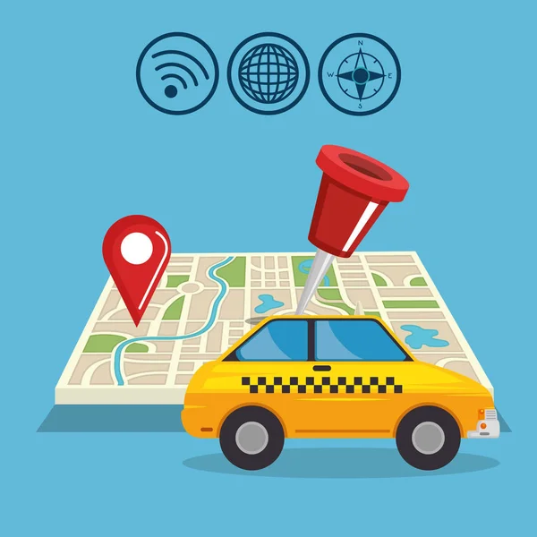 GPS iconos de configuración de navegación — Archivo Imágenes Vectoriales