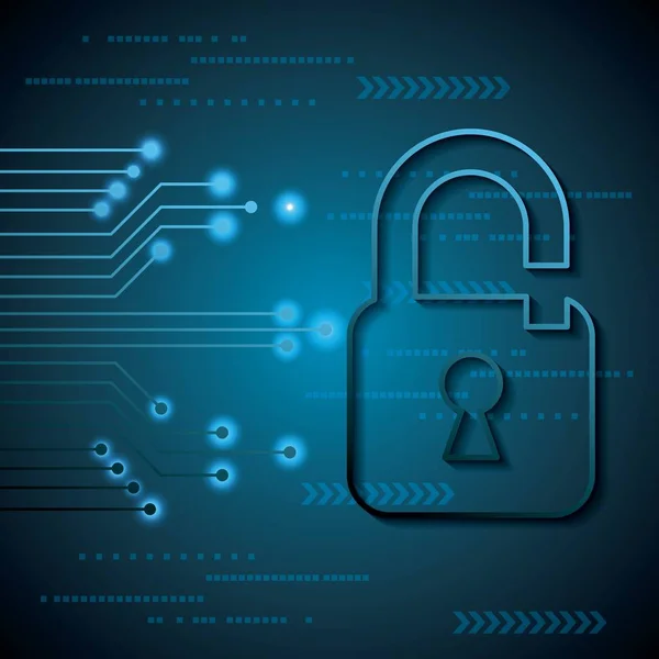 Kybernetická bezpečnost digitální — Stockový vektor