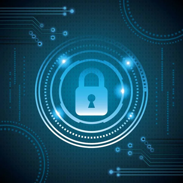 It-sikkerhed digital – Stock-vektor