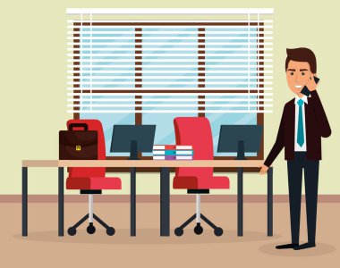 office sahnesinde zarif işadamı