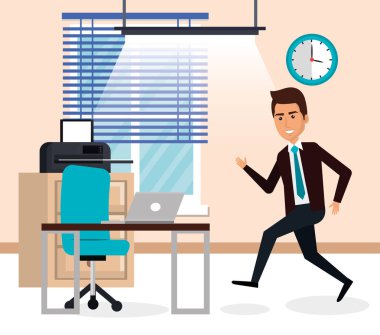 office sahnesinde zarif işadamı