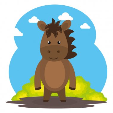 alan peyzaj karakter sevimli at