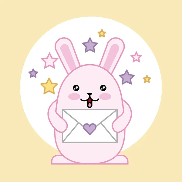 Easter day kawaii — Stock Vector