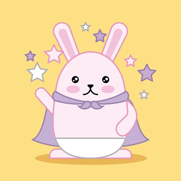 Pasen dag kawaii — Stockvector