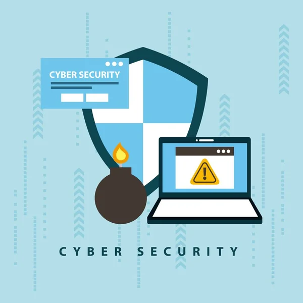 Technologia bezpieczeństwa cybernetycznego — Wektor stockowy