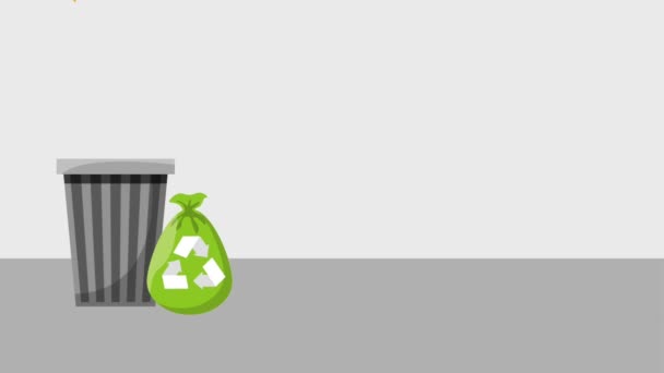 Концепція Recycle екології — стокове відео