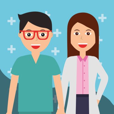 kadın doktor ve hemşire sağlık ve sağlık meslek