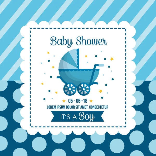 Fête de douche de bébé — Image vectorielle