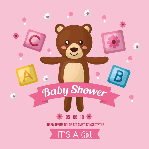 Baby shower celebration — Stock Vector