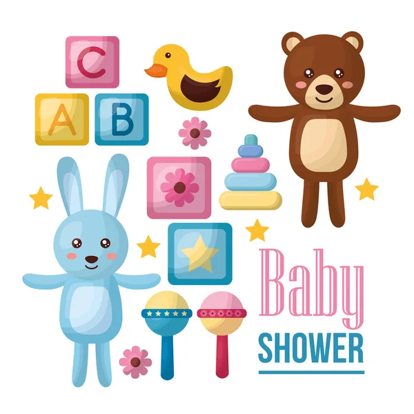 Festa doccia bambino — Vettoriale Stock