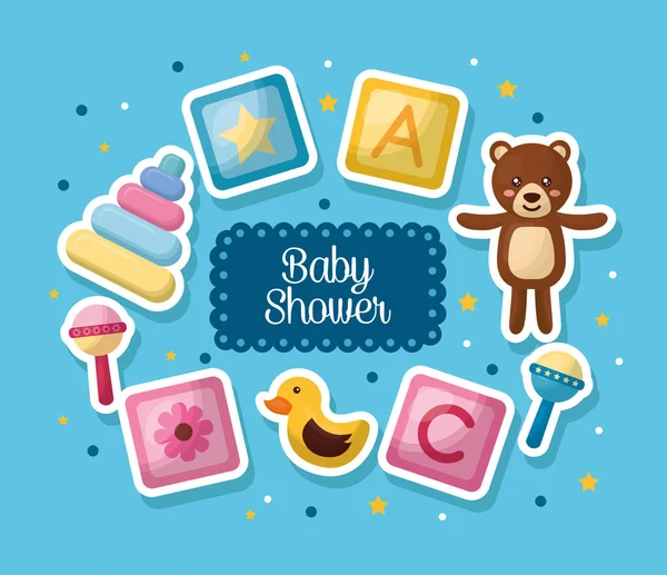 Fiesta de baby shower — Vector de stock