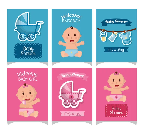 Baby shower card — Stock Vector