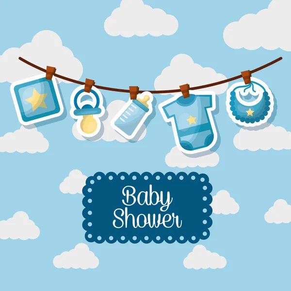 Baby shower kort — Stock vektor