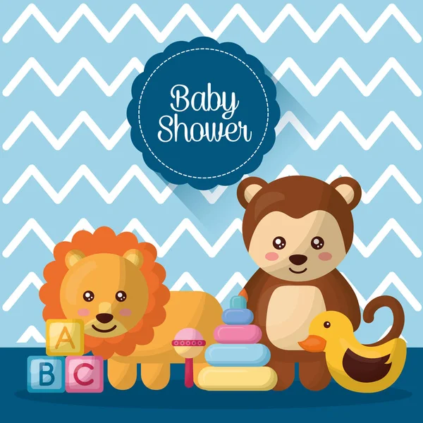 Baby douche kaart — Stockvector