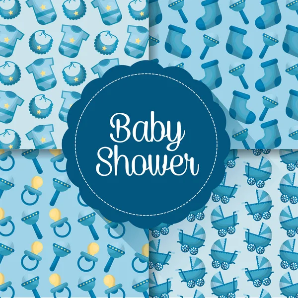 Tarjeta de ducha de bebé — Vector de stock