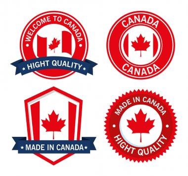 Kanada kalite mühürler Icon set