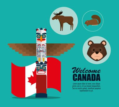 Kanada kültürü Icons set