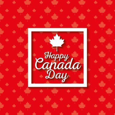 mutlu Kanada günü kutlama poster