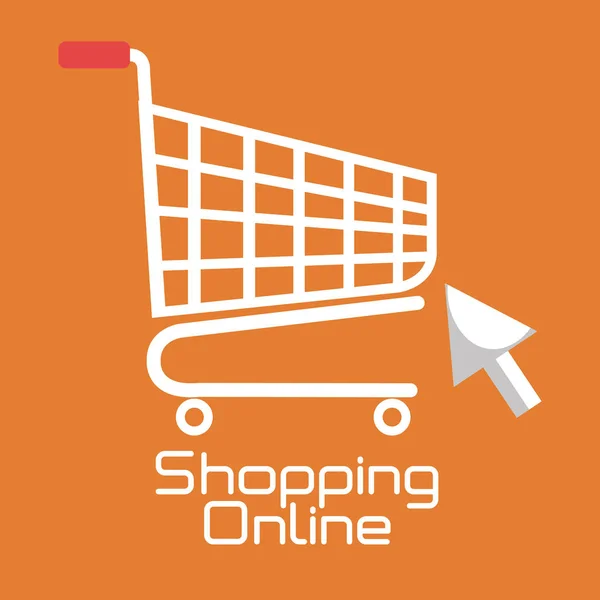 Sepeti alışveriş online simgesi — Stok Vektör