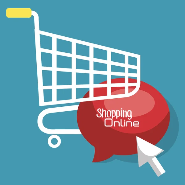 Cart shopping online icon — Stock Vector
