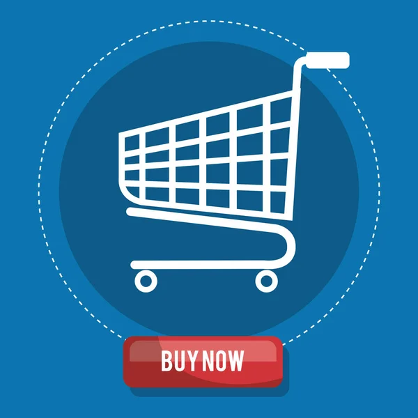 Carrinho de compras ícone online —  Vetores de Stock