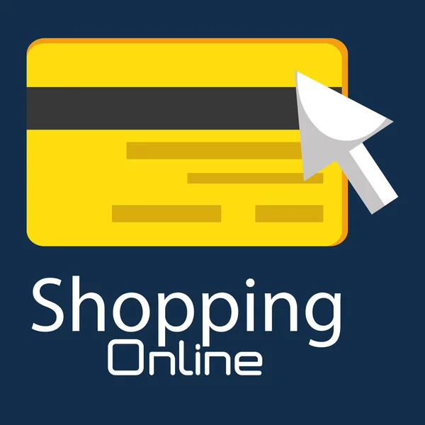 Shopping online con carta di credito — Vettoriale Stock