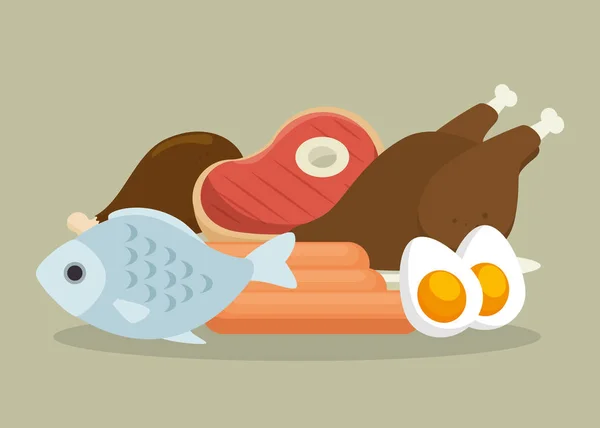 Imágenes animadas de comida nutritiva Grupo de iconos