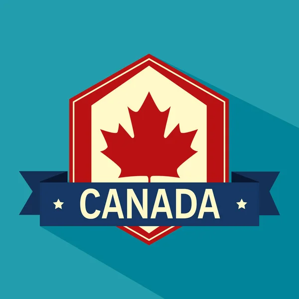 Ícone de selo de qualidade canadense — Vetor de Stock