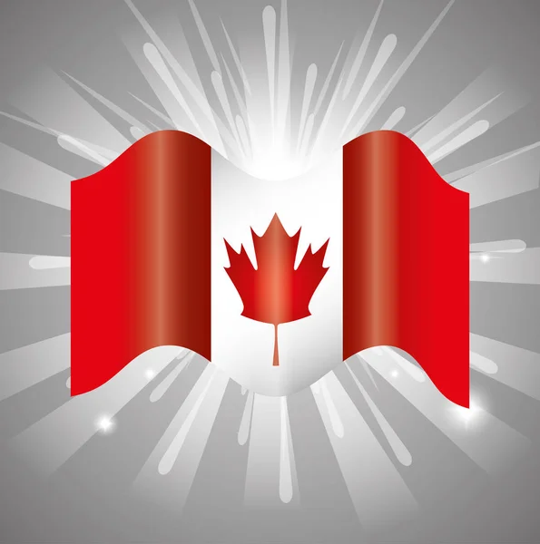 加拿大国旗庆祝日 — 图库矢量图片
