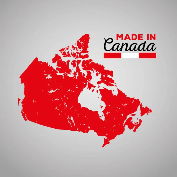 Canadian map silhouette icon — Stock Vector