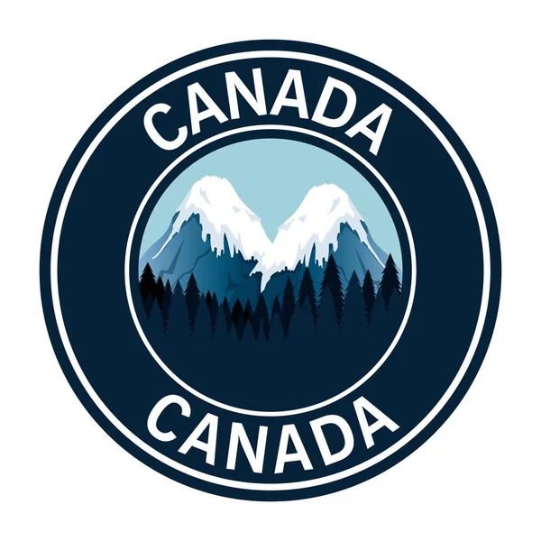 Icône de scène paysagère canadienne — Image vectorielle