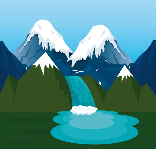 Icono de escena de paisaje canadiense — Vector de stock