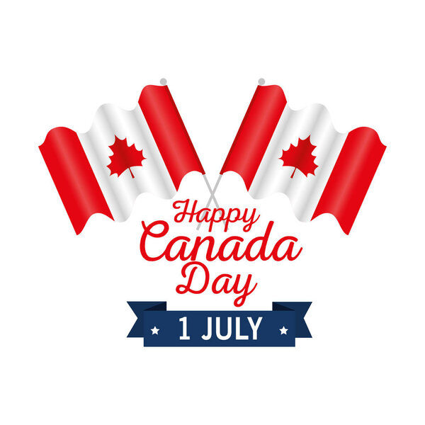 happy canada day celebration poster