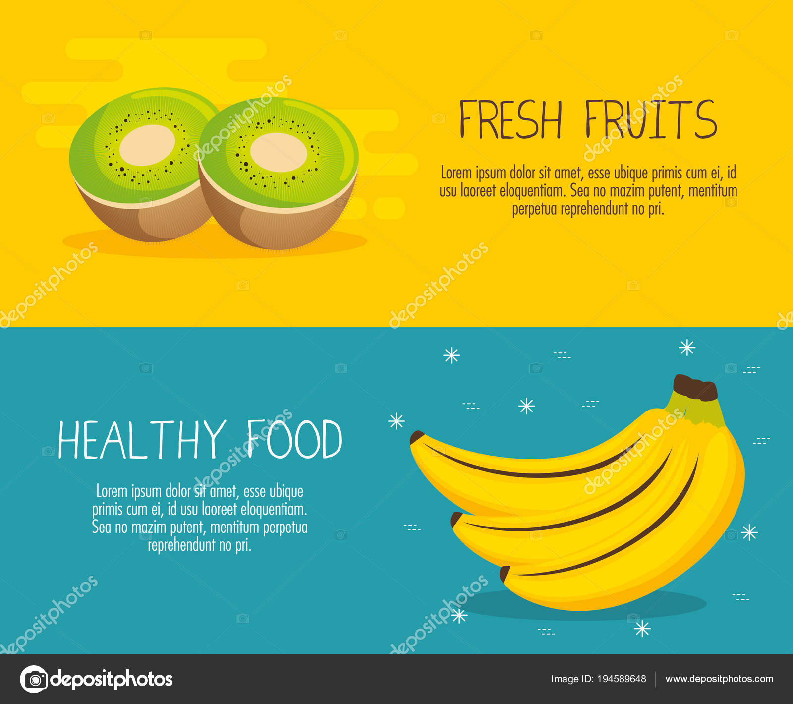 Fruits group with nutrition facts Stock Vector Image by ©yupiramos