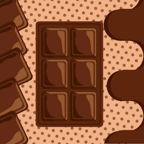 Cartão de cacau de chocolate — Vetor de Stock