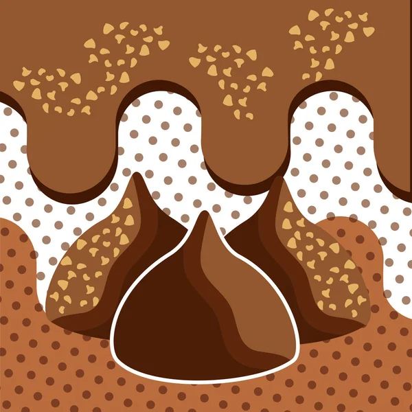 Chocolade cacao kaart — Stockvector