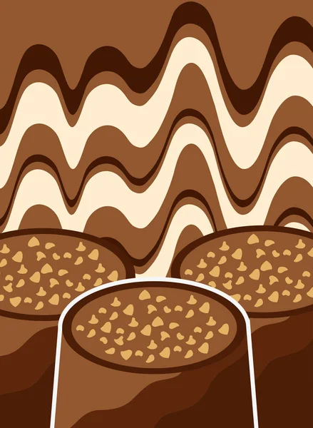 Çikolata kakao kartı — Stok Vektör