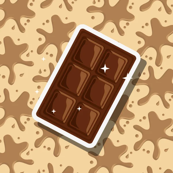 Chocolate tarjeta de cacao — Vector de stock