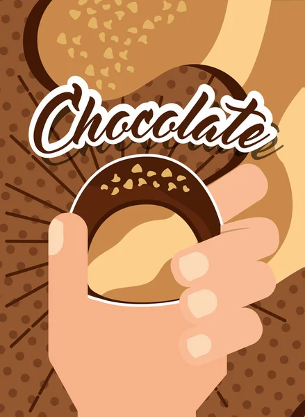 Mensen chocolade snoep — Stockvector