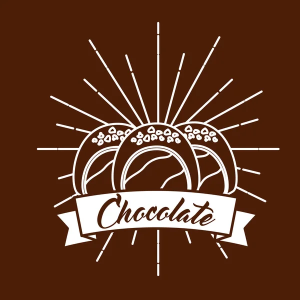 Chocolate cocoa card — Stock Vector