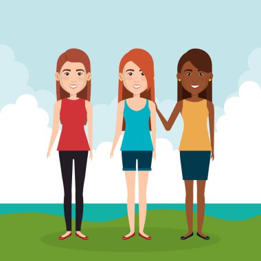 grup insan karakterleri avatarlar