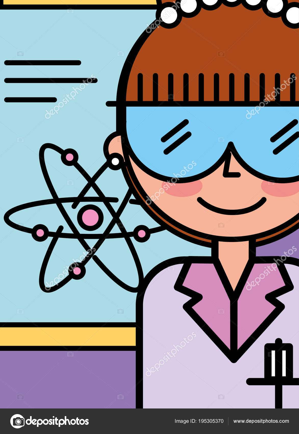 科学実験室の研究 ストックベクター C Yupiramos