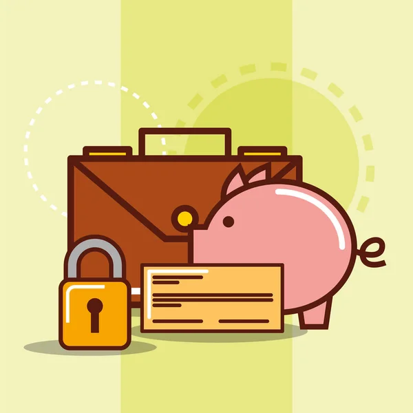 Piggy bank money — Stock Vector