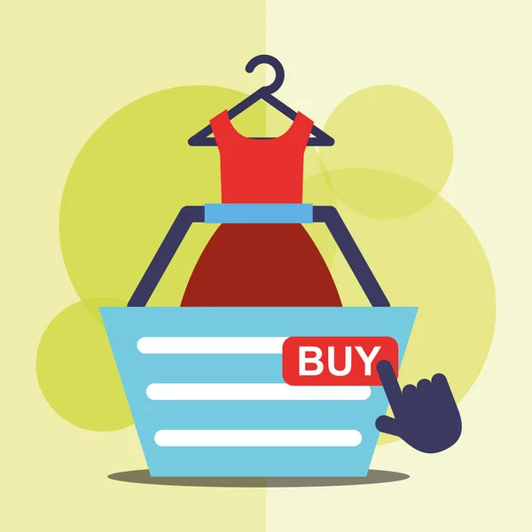 Comércio de compras online — Vetor de Stock