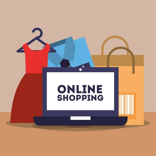 Online shopping commerce — Stock Vector