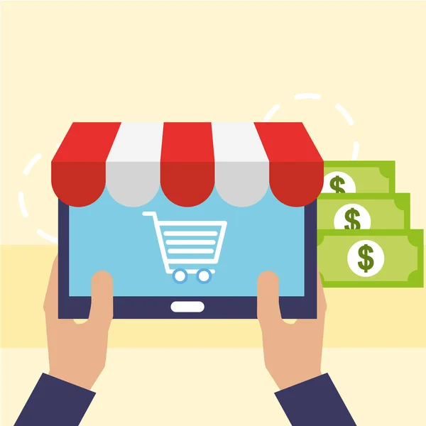 Online shopping commerce — Stock Vector